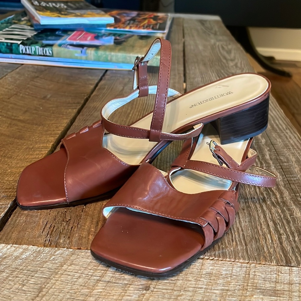 Size 8 Worthington sandal gently used. Leather, made in Brazil.